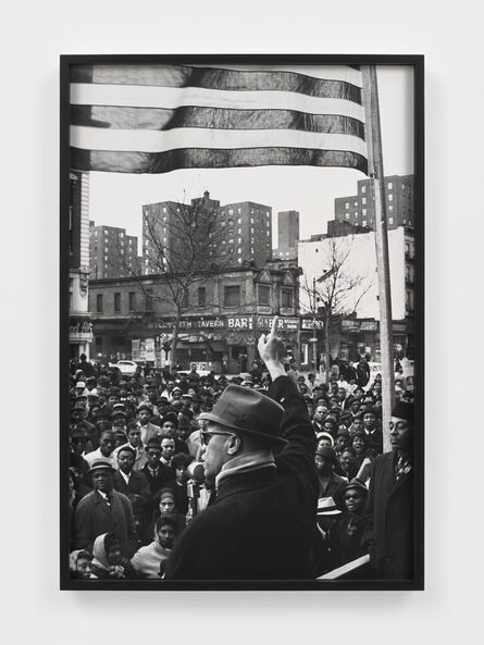 Gordon Parks, ‘Malcolm X Gives Speech at Rally, Harlem, New York, New York’, 1963