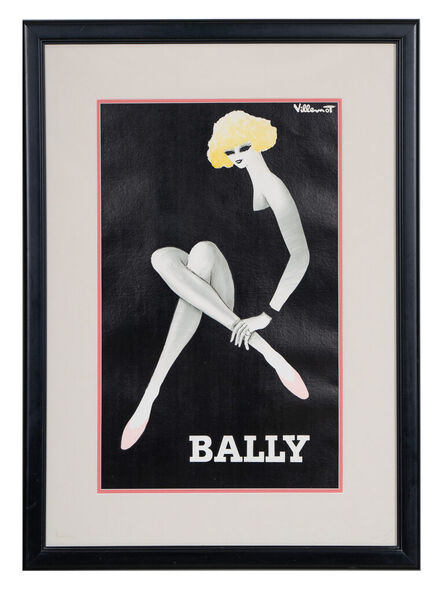 Bernard Villemot, ‘Bally - Original Poster - French Fashion - Ballet - Pink Shoes’, ca. 1982