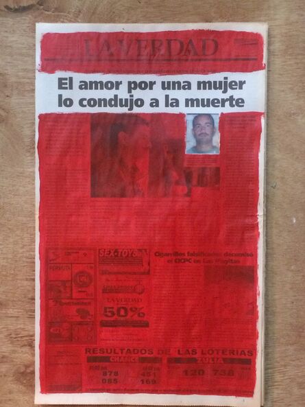 Marco Montiel-Soto, ‘La verdad no es noticia. El amor por una mujer lo condujo a la muerte’, 2016