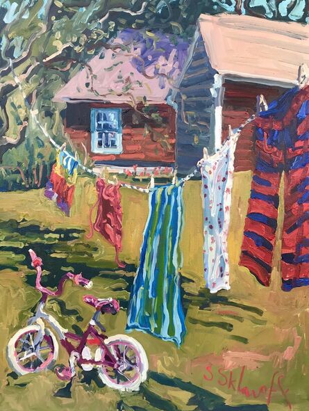 Sonya Sklaroff, ‘Laundry and Pink Bike’, 2020