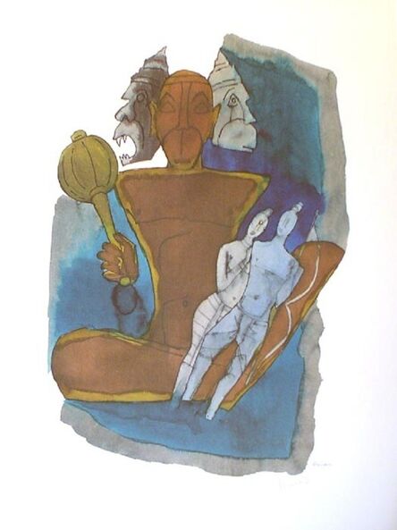Maqbool Fida Husain, ‘Hanuman - Three Heads’, n/a