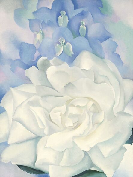 Georgia O’Keeffe, ‘White Rose with Larkspur No. 2’, 1927
