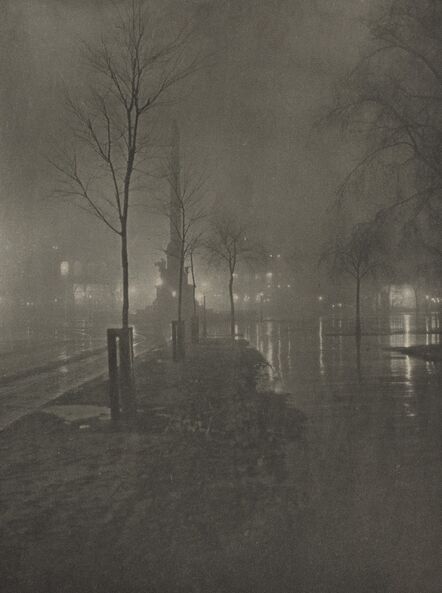 William A. Fraser, ‘Wet Night, Columbus Circle, New York’, 1899