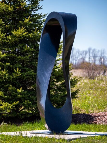 Jeremy Guy, ‘Mobius H6 22/50 - large, smooth, black granite, outdoor, abstract, sculpture’, 2023