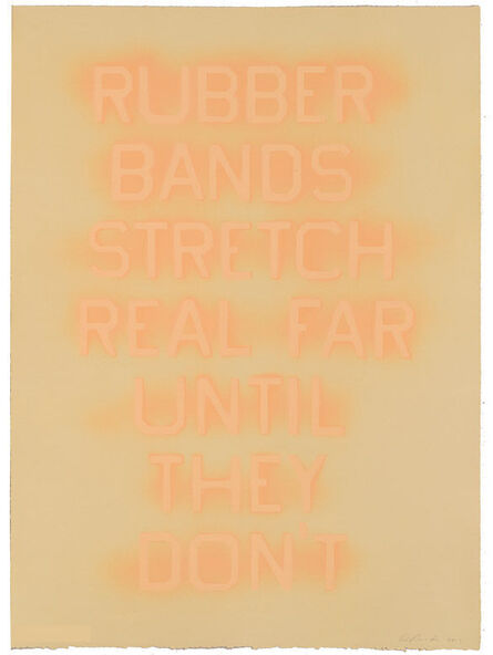 Ed Ruscha, ‘Rubber Bands (State I)’, 2017