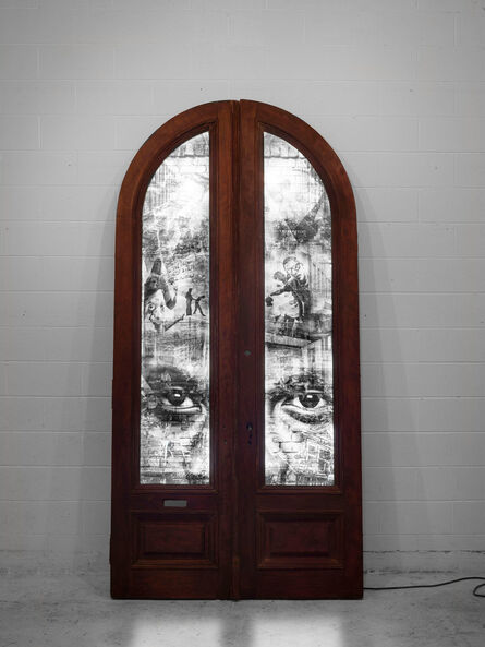 Shai Kremer, ‘GENTRIFICATION: Door #2: Bedford-Stuyvesant and Bushwick, Racial tensions. 2016. Light box’, 2016