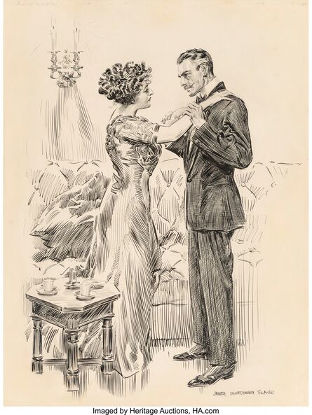 James Montgomery Flagg, ‘Donât Make Me Cry, I'm Very Near It, Simon Jester interior book illustration’, 1910
