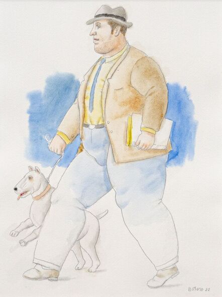 Fernando Botero, ‘Man with dog’, 2022