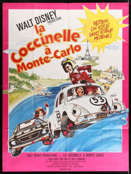 Anon, ‘HERBIE GOES TO MONTE CARLO French 1p '77 Disney, art of Volkswagen Beetle car racing.’, 1977
