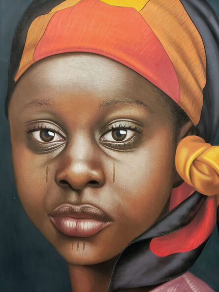 Babajide Olatunji, ‘Girl with brown scarf’, 2023
