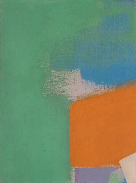 Carl Holty, ‘Color Theory #567 Orange, Green, Blue, Lavender’, 1970