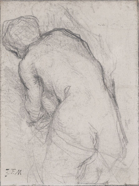Jean-François Millet, ‘Study of a Nude Seen from Behind (Nu de dos courbé vers la gauche)’, ca. 1946-49