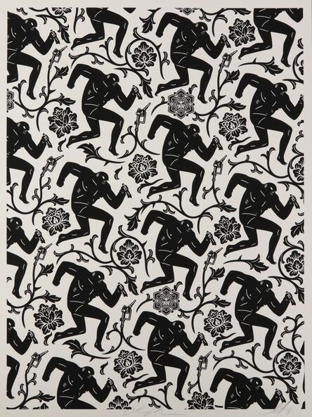 Shepard Fairey, ‘Pattern Of Corruption (Black & White)’, 2015
