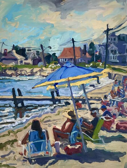 Sonya Sklaroff, ‘Beach Afternoon Blue Umbrella’, 2020