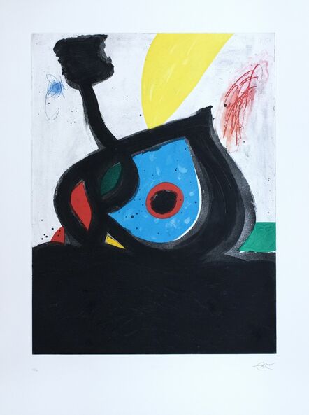 Joan Miró, ‘ L'Oeil bleu du volcan (1238)’, 1981