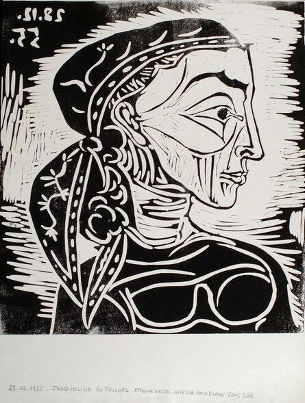 Pablo Picasso, ‘Profil de Jacqueline au Foulard’, 1955