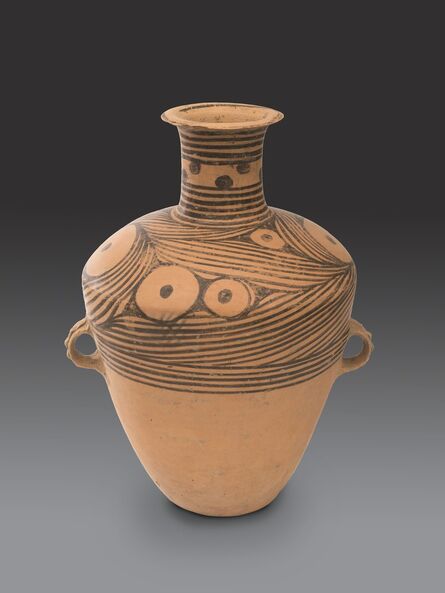 ‘Large vase with painted wave design’, Neolithic