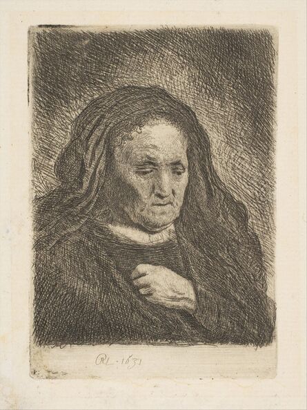 Rembrandt van Rijn, ‘The Artist's Mother with Her Hand on Her Chest’, 1963