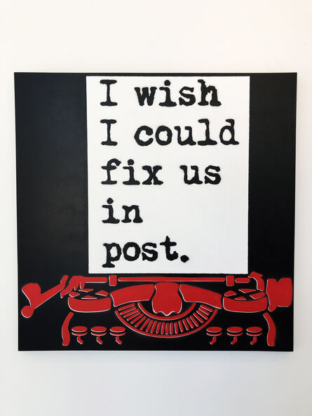 WRDSMTH, ‘ “Post”- acrylic spray paint stencil on canvas ’, 2021