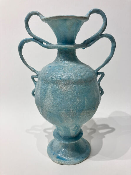 Shari Mendelson, ‘Glossy Blue Double Base Vessel with double Handles’, 2020