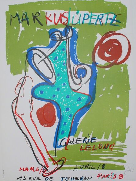 Markus Lüpertz, ‘(hand signed exhibition poster)’, 1986