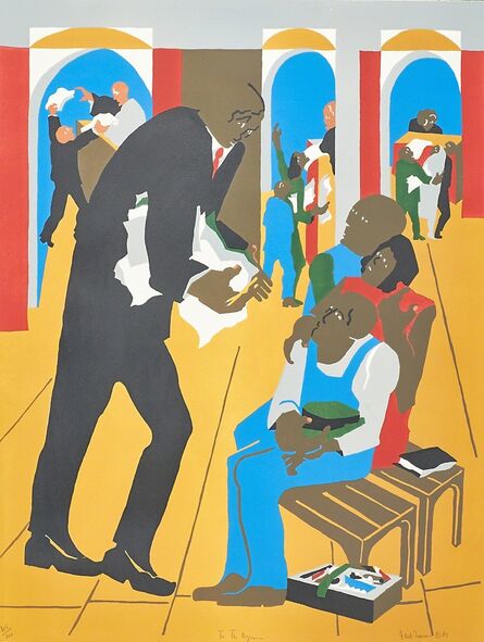 Jacob Lawrence, ‘To the Defense’, 1989