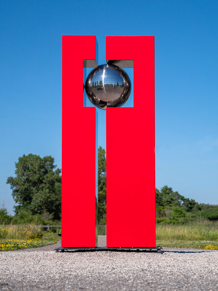 Philippe Pallafray, ‘Mecanique Celeste 7/10 - tall, geometric, modern, outdoor steel sculpture’, 2021