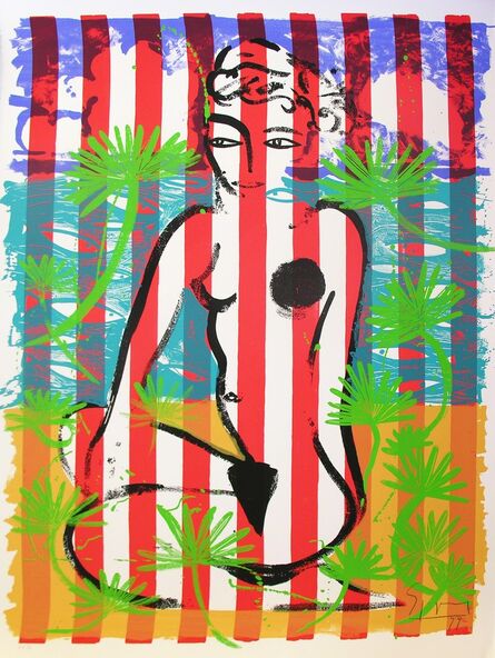 Stefan Szczesny, ‘Nude on Red Stripes’, 1999
