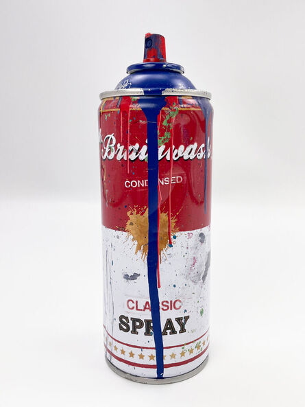 Mr. Brainwash, ‘Campbells Hand-Finished Spray Can (Blue)’, 2013