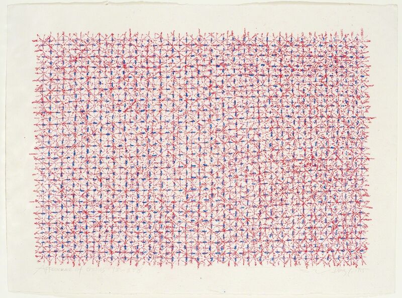 Ding Yi 丁乙, ‘Appearance of Crosses 95-B58’, 1995, Drawing, Collage or other Work on Paper, Pastel on paper, Padiglione d'Arte Contemporanea (PAC)