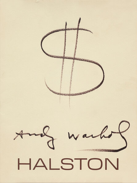 Andy Warhol, ‘UNTITLED (HALSTON $ SIGNED DRAWING) ’, 1982