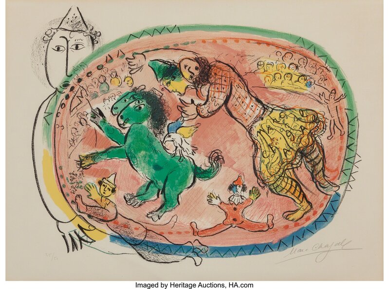 Marc Chagall, ‘Le Cercle rouge’, 1966, Print, Lithograph in colors on Arches paper, Heritage Auctions