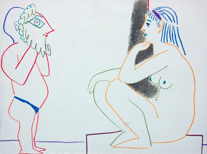 Pablo Picasso, ‘Verve 1954 VI’, 1954, Reproduction, Offset lithograph on wove paper, Baterbys