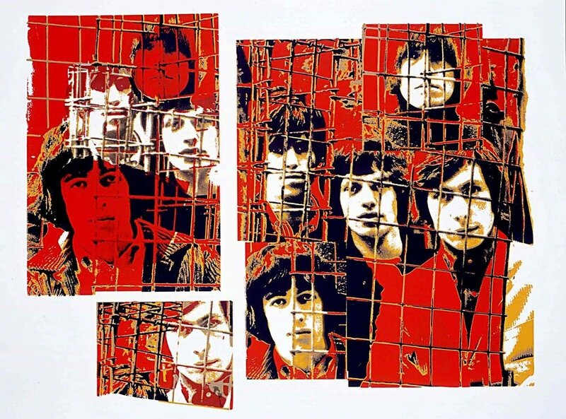Gered Mankowitz, ‘The Rolling Stones 'Red Cage'’, 1999, Print, Silkscreen, Belgravia Gallery