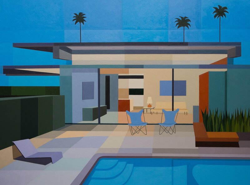 Andy Burgess, ‘Wexler Steel House IV’, 2015, Painting, Oil on canvas, Cynthia Corbett Gallery