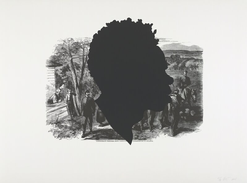Kara Walker, ‘Harper's Pictorial History of the Civil War (Annotated): Confederate Prisoners Being Conducted from Jonesborough’, 2005, Other, Offset lithography and screenprint, Bellevue Arts Museum