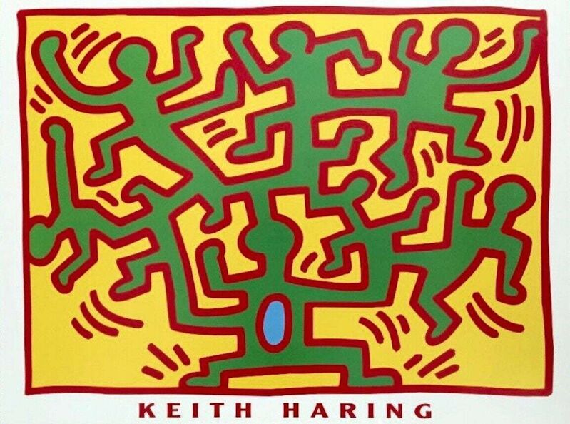 Keith Haring, ‘Untitled, 1988 (From Growing Series), Exhibition Poster’, 1988, Ephemera or Merchandise, Offset lithograph on premium paper, Art Commerce