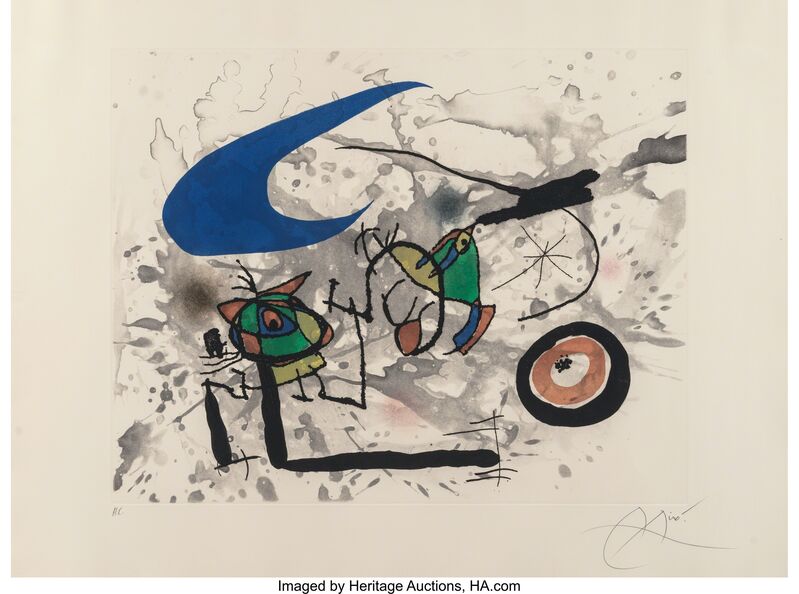 Joan Miró, ‘Pygmées Sous La Lune’, 1972, Print, Etching and aquatint in colors on Arches paper, Heritage Auctions