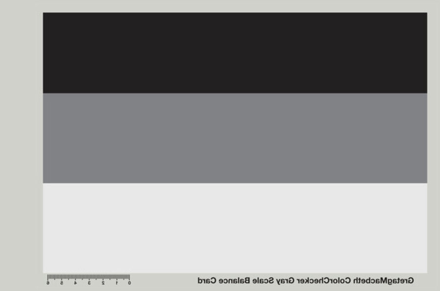 Inverted Calibration Flag 1 (GretagMacBeth ColorChecker Gray Scale Balance Card)