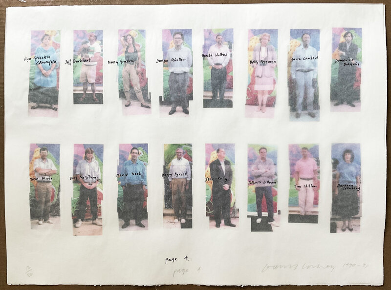 David Hockney, ‘112 L A Visitors - page 4 of Portfolio’, 1990-1991, Print, Colour laser print collage., Fairhead Fine Art Limited