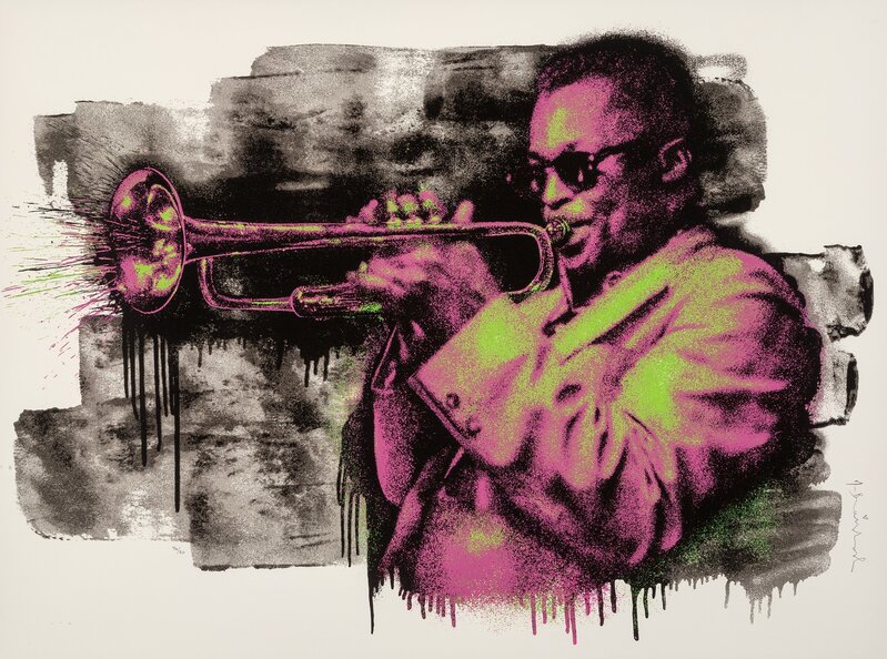 Mr. Brainwash, ‘Miles Davis (Pink/Green)’, 2015, Print, Screenprint in colors on paper, Heritage Auctions