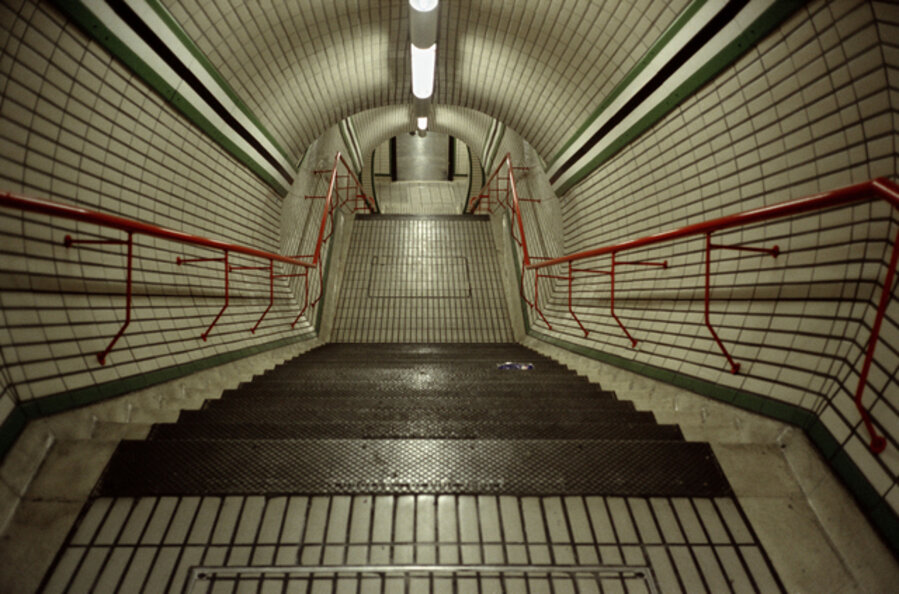 London, staircase in the tube