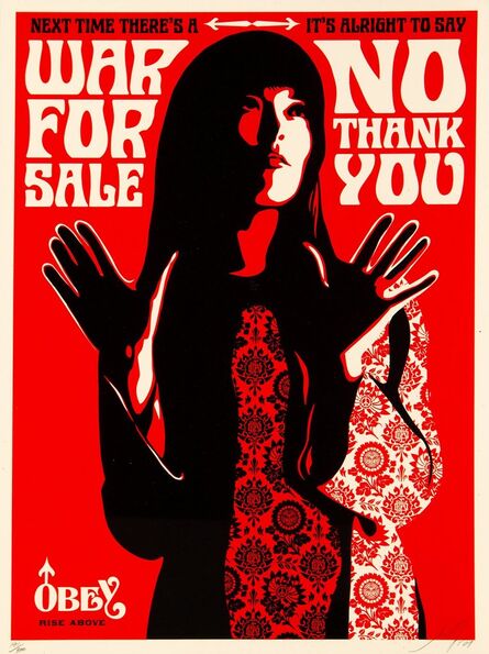 Shepard Fairey, ‘War for Sale (Red)’, 2007