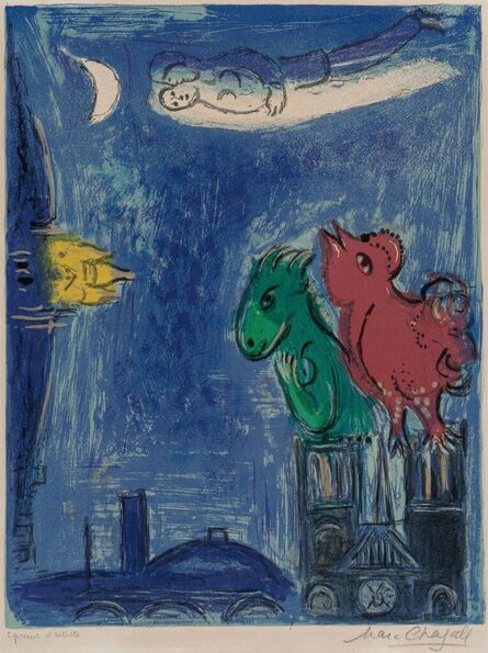 Marc Chagall, ‘The Monsters of Notre Dame’, 1954