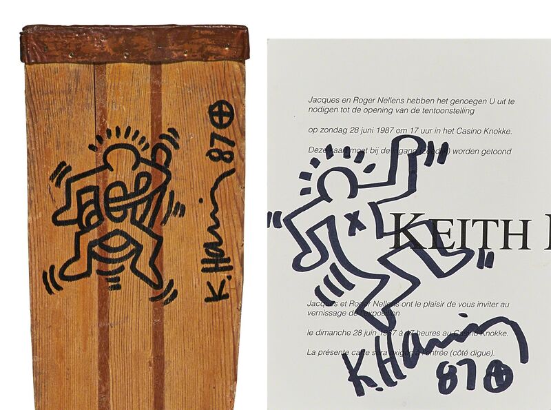 Keith Haring, ‘Two works of art’, Mixed Media, Rago/Wright/LAMA