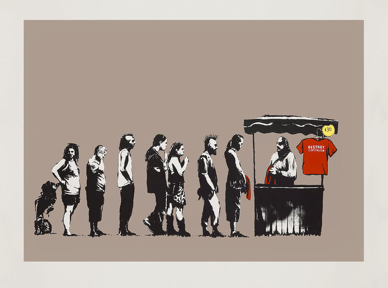Banksy, ‘Festival ( AP Brown Colourway)’, 2006, Print, Screen print in colours on end paper, Tate Ward Auctions