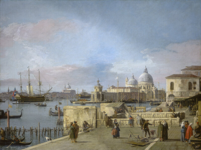 Canaletto, ‘Entrance to the Grand Canal from the Molo, Venice’, 1742/1744, Painting, Oil on canvas, National Gallery of Art, Washington, D.C.