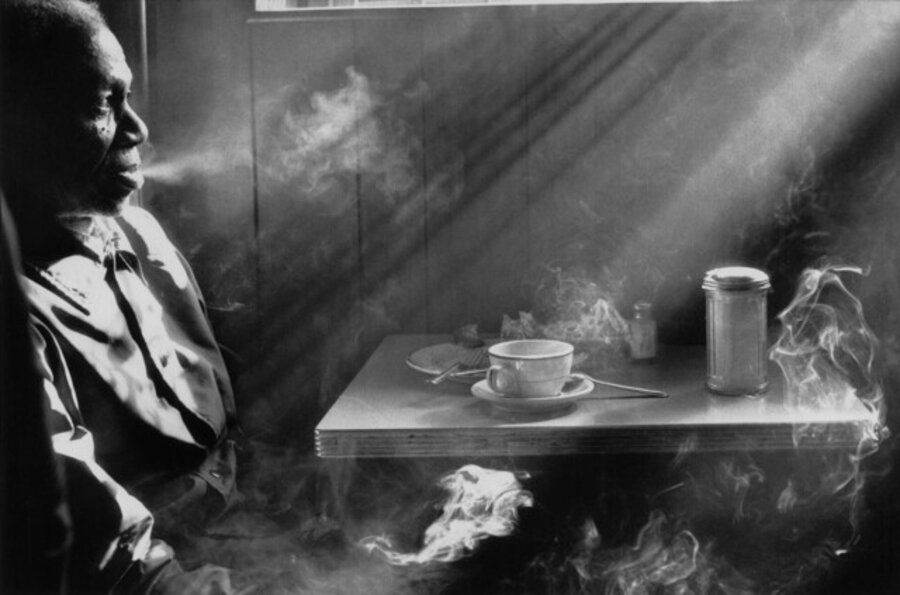 Man Smoking in Diner (New York, NY)