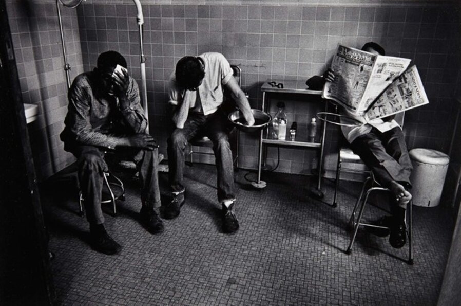 Three Men Waiting, Emergency Room, St. Vincent's, NYC