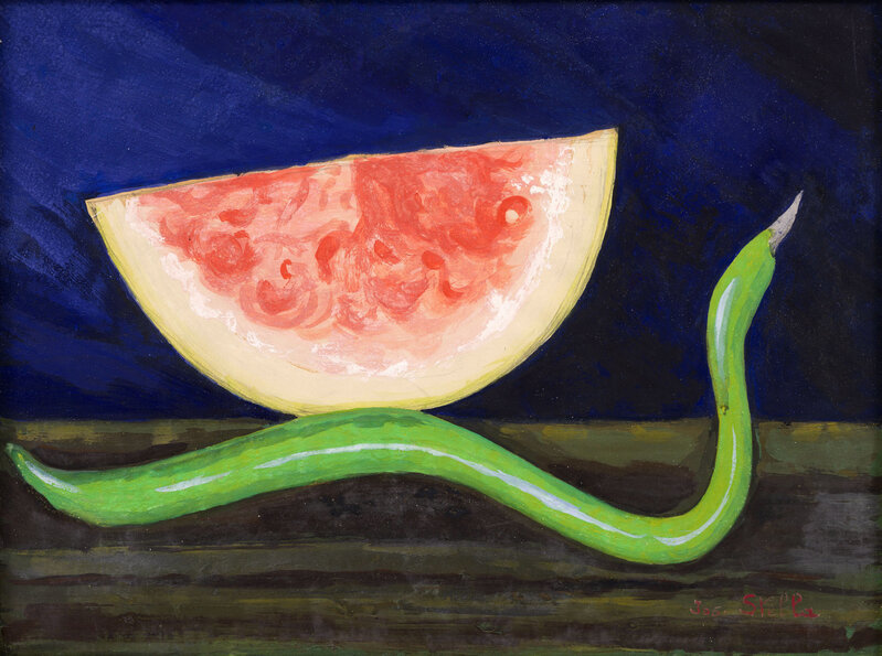 Joseph Stella, ‘Watermelon and zucchini’, n.d., Painting, Gouache and pencil on paper, April in Paris